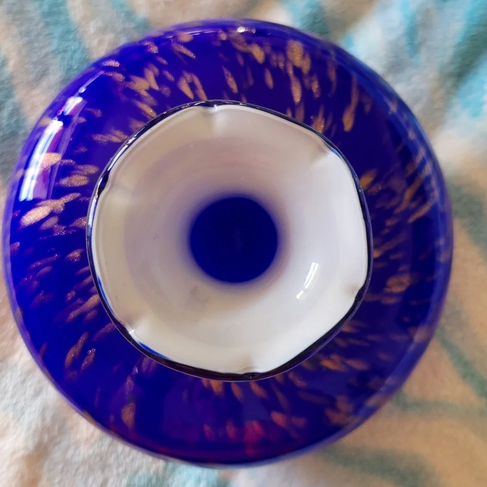 Vase Cobalt Blue and Gold